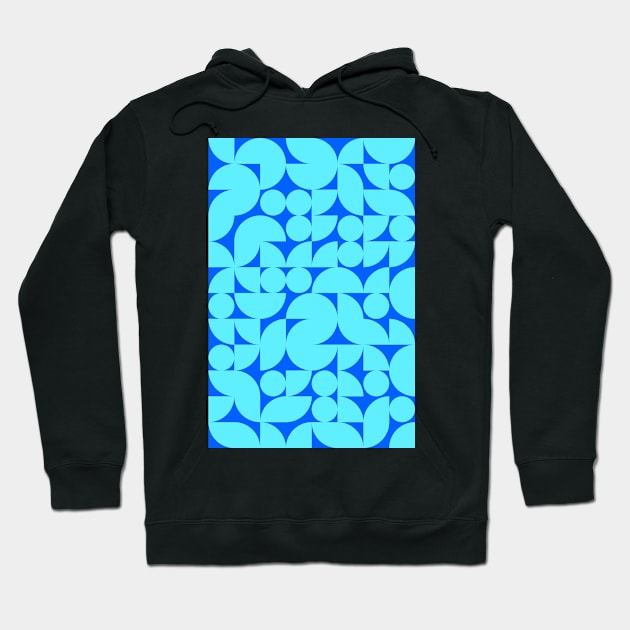 Kids Bluish Geometric Pattern - Shapes #9 Hoodie by Trendy-Now